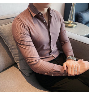 Camisa Social Masculina Slim Fit Modern Fashion