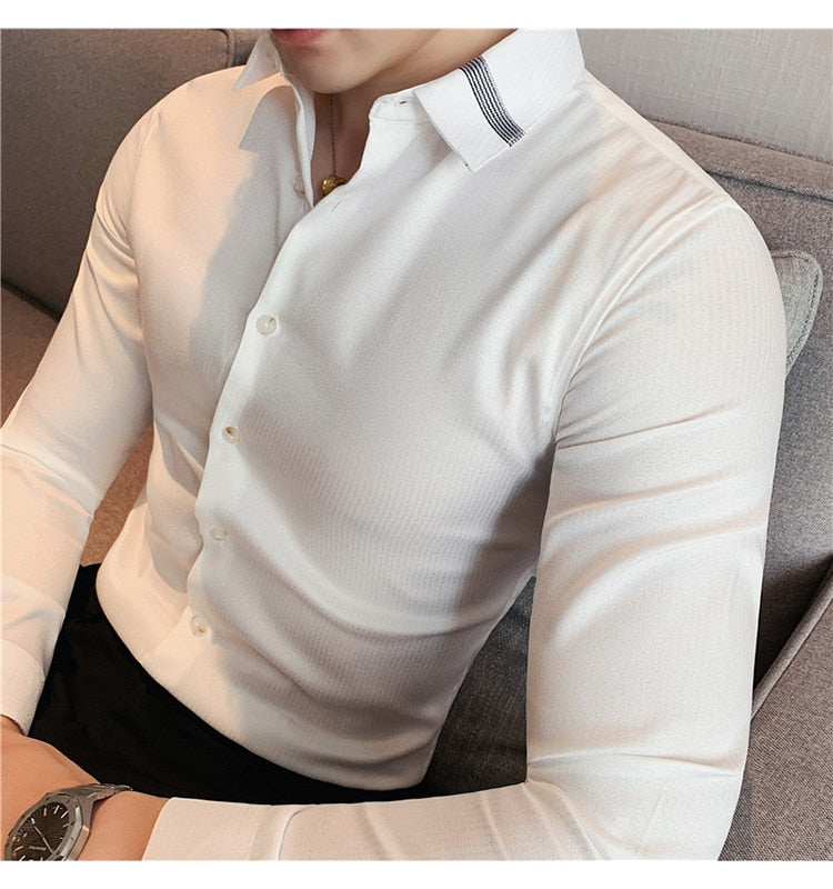 Camisa Social Masculina Slim Fit Modern Fashion