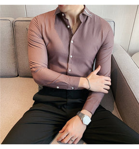 Camisa Social Masculina Slim Fit Modern Fashion