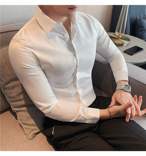 Camisa Social Masculina Slim Fit Modern Fashion