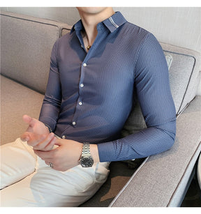 Camisa Social Masculina Slim Fit Modern Fashion