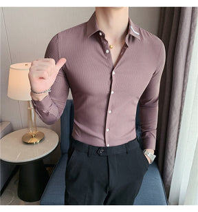 Camisa Social Masculina Slim Fit Modern Fashion