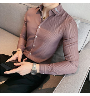 Camisa Social Masculina Slim Fit Modern Fashion