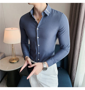 Camisa Social Masculina Slim Fit Modern Fashion