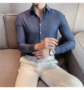 Camisa Social Masculina Slim Fit Modern Fashion