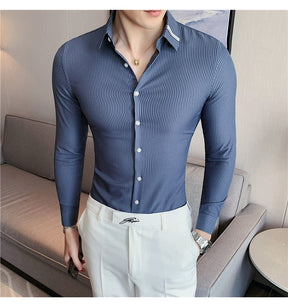 Camisa Social Masculina Slim Fit Modern Fashion