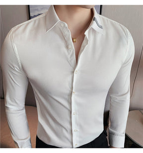 Camisa Social Masculina Slim Fit Modern Fashion